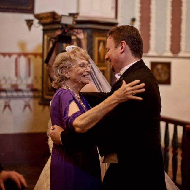 My grandmother and I at my wedding.